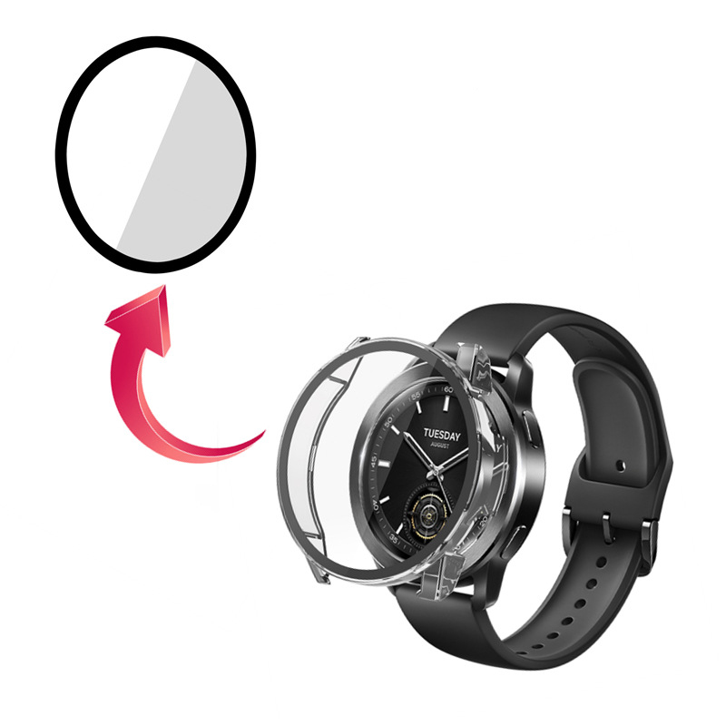 Pelindung layar kaca, cangkang - Xiaomi Smartwatch S3 Accessories ulasan dan harga