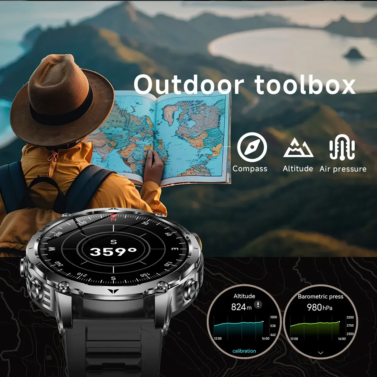 Jam Tangan Pintar Militer Pria - Smartwatch M Active ulasan dan harga