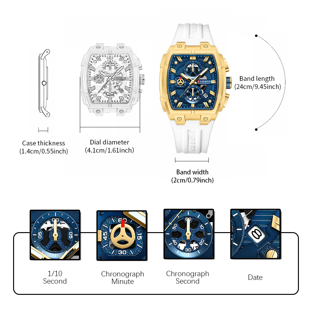 Jam Tangan Mewah Vintage CURRE - Accessories With Watch ulasan dan harga