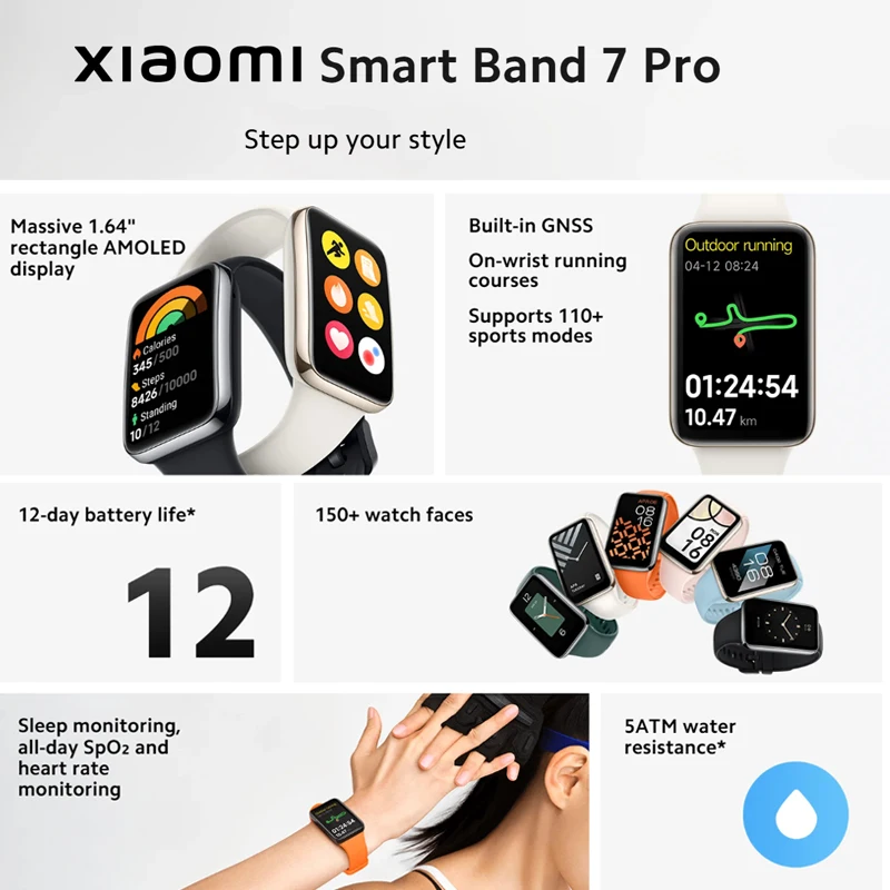 Xiaomi Smart Band 7 Pro 1.64 ' - Smartwatch Faces ulasan dan harga
