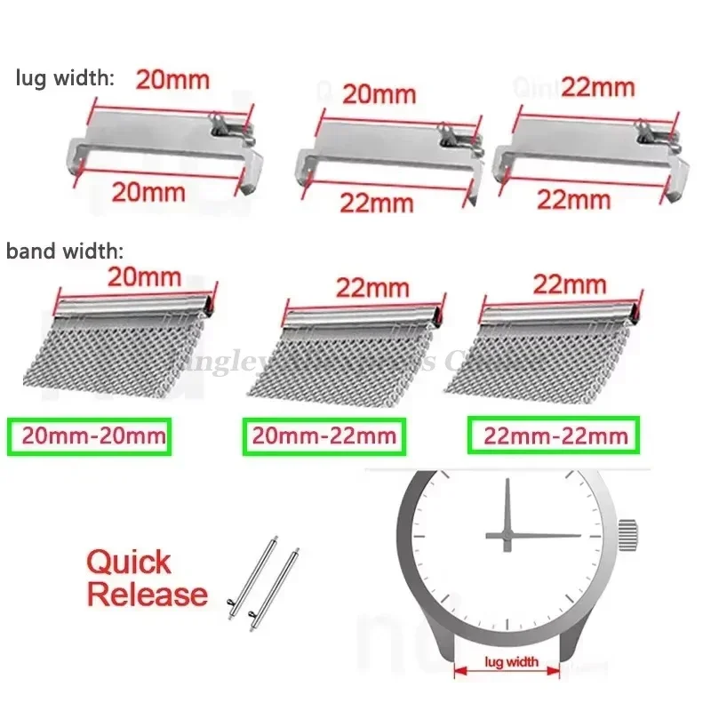 2 buah adaptor pita jam tangan - Watch Band Connector ulasan dan harga